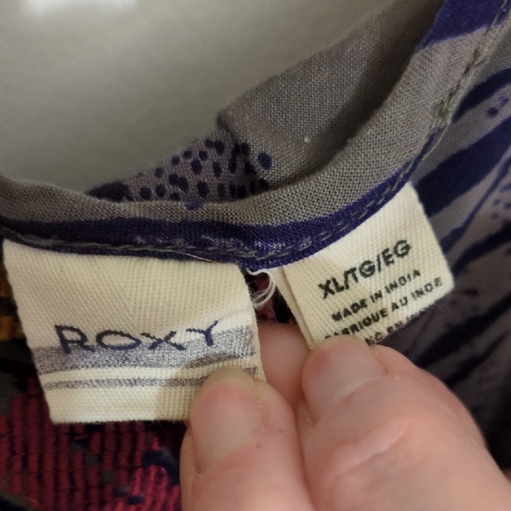 Roxy 'Sunset City' embroidered dress in Indo Floral Dusty Olive color Jr XL - Picture 3 of 7